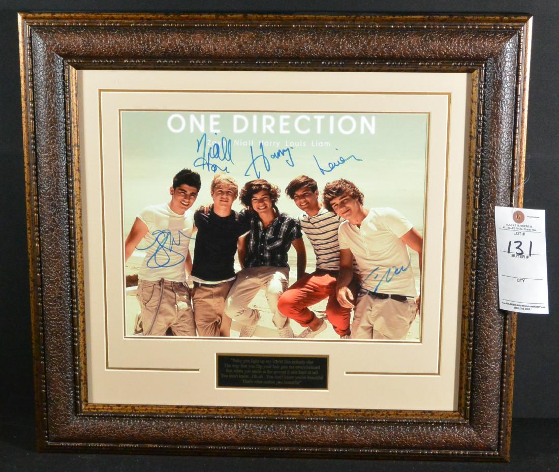 Framed Signed One Direction Band Photo w/ COA (1 of 4)