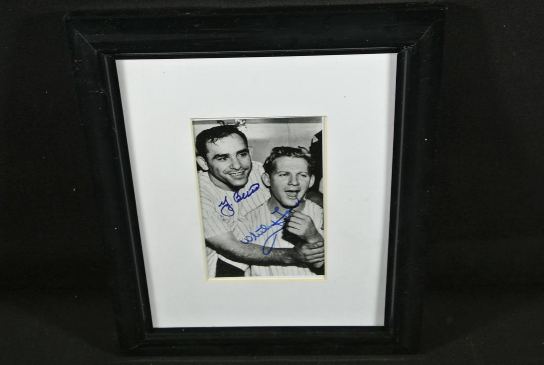 Framed Signed Yogi Berra & White Ford Photo (1 of 2)