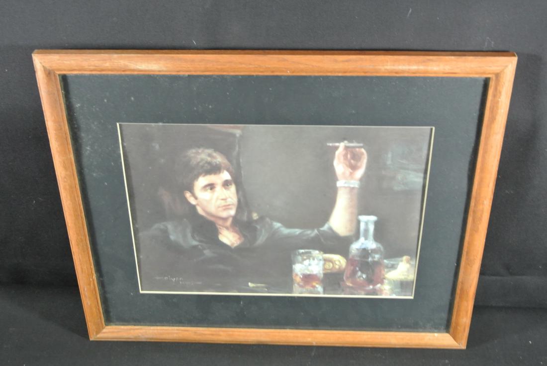 Framed Al Pacino "Scarface" Print: Framed Al Pacino "Scarface" Print ~ Dimensions: 18" X 22" X 1"
