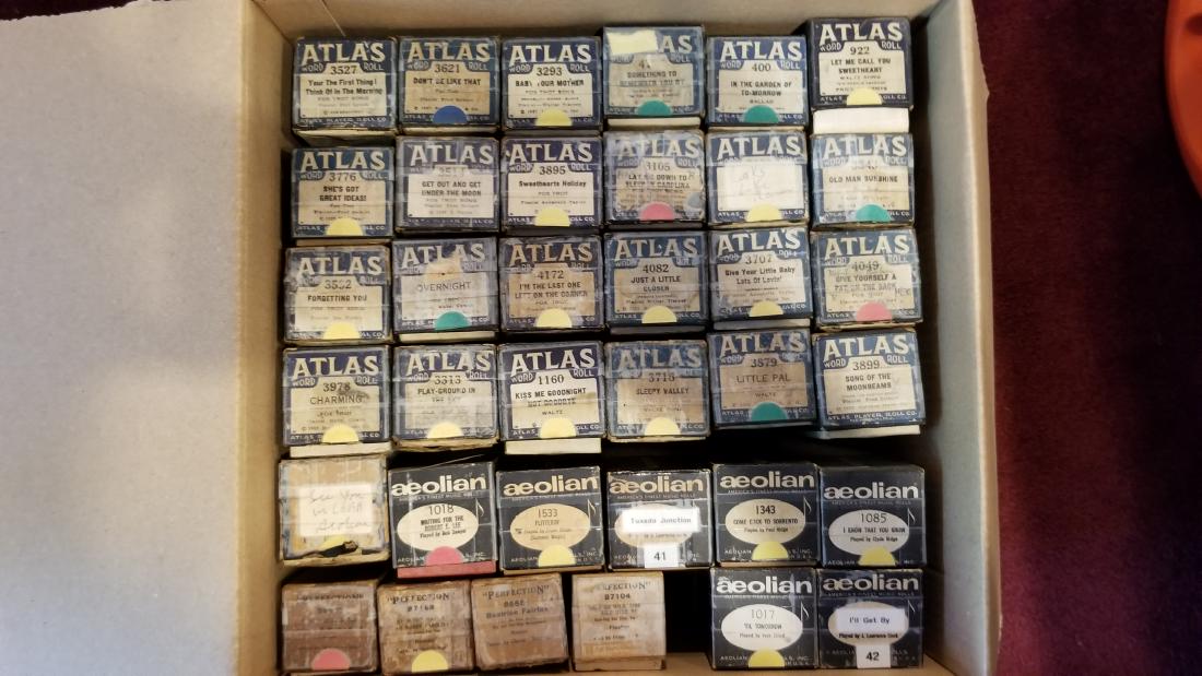 Collection of Piano Rolls: Collection of Piano Rolls ~ Includes 1200 +/- Rolls, Music From the 20's, 40's, 50's, WWI, WWII, Jazz, Walz, Misc, Dixi, Xmas, Sing, Blues, Classical, and Much More