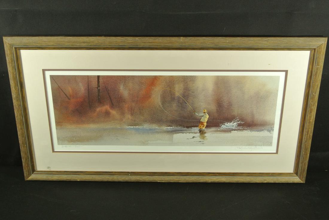 Framed Signed Artist Proof ~ Fly Fishing Scene (1 of 5)