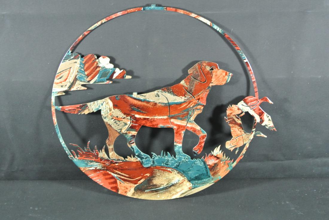 Porcelain Cutout Hunting Dog Wall Hanger: Porcelain Cutout Hunting Dog Wall Hanger