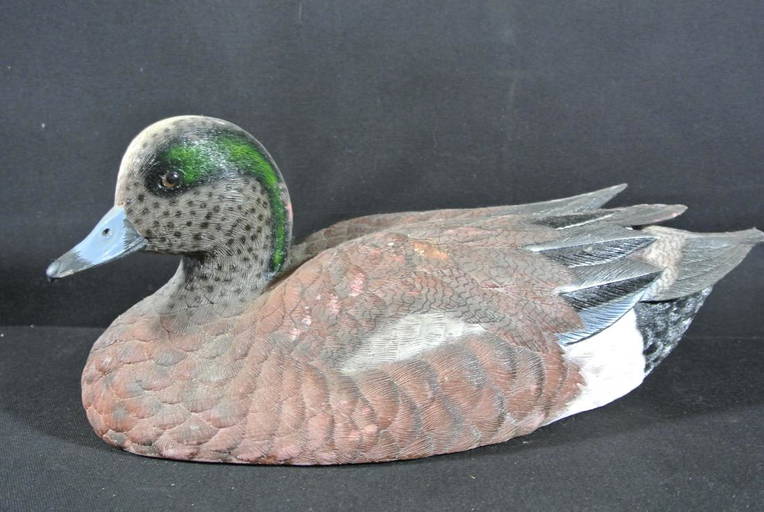 Resin Collectible Duck Decoy Marked Ab