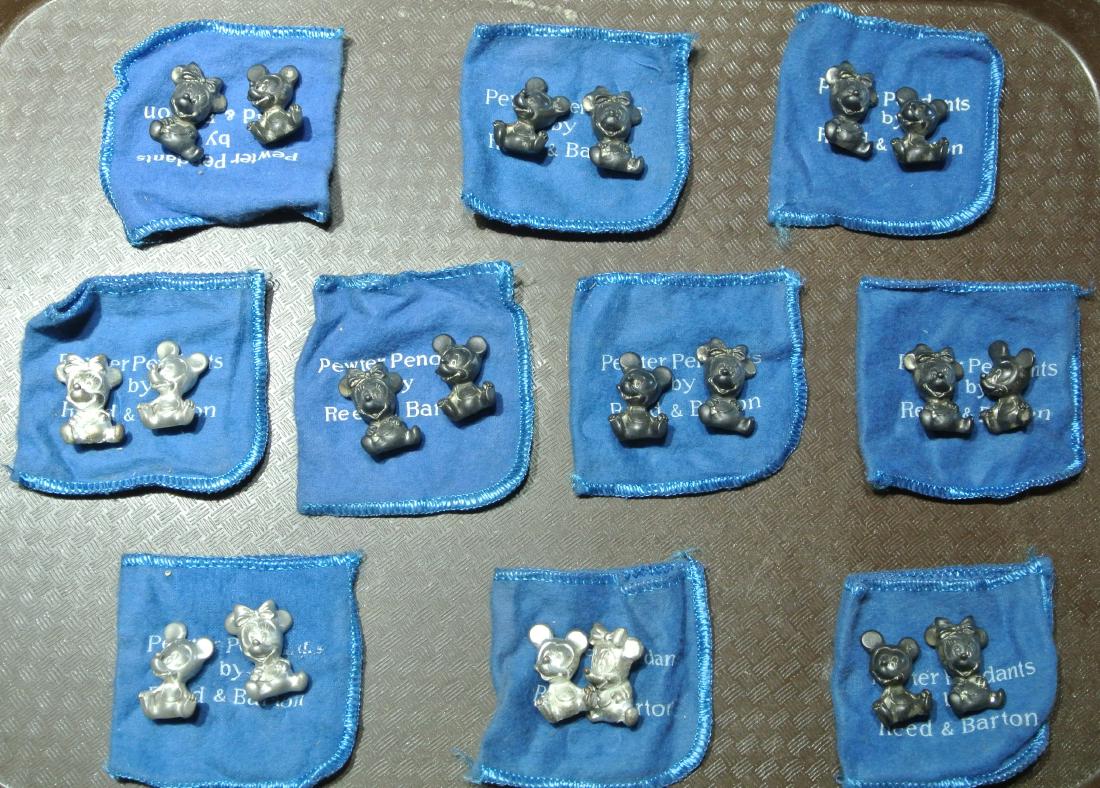 (Lot of 10) Pewter Mickey & Minnie Figures (1 of 2)