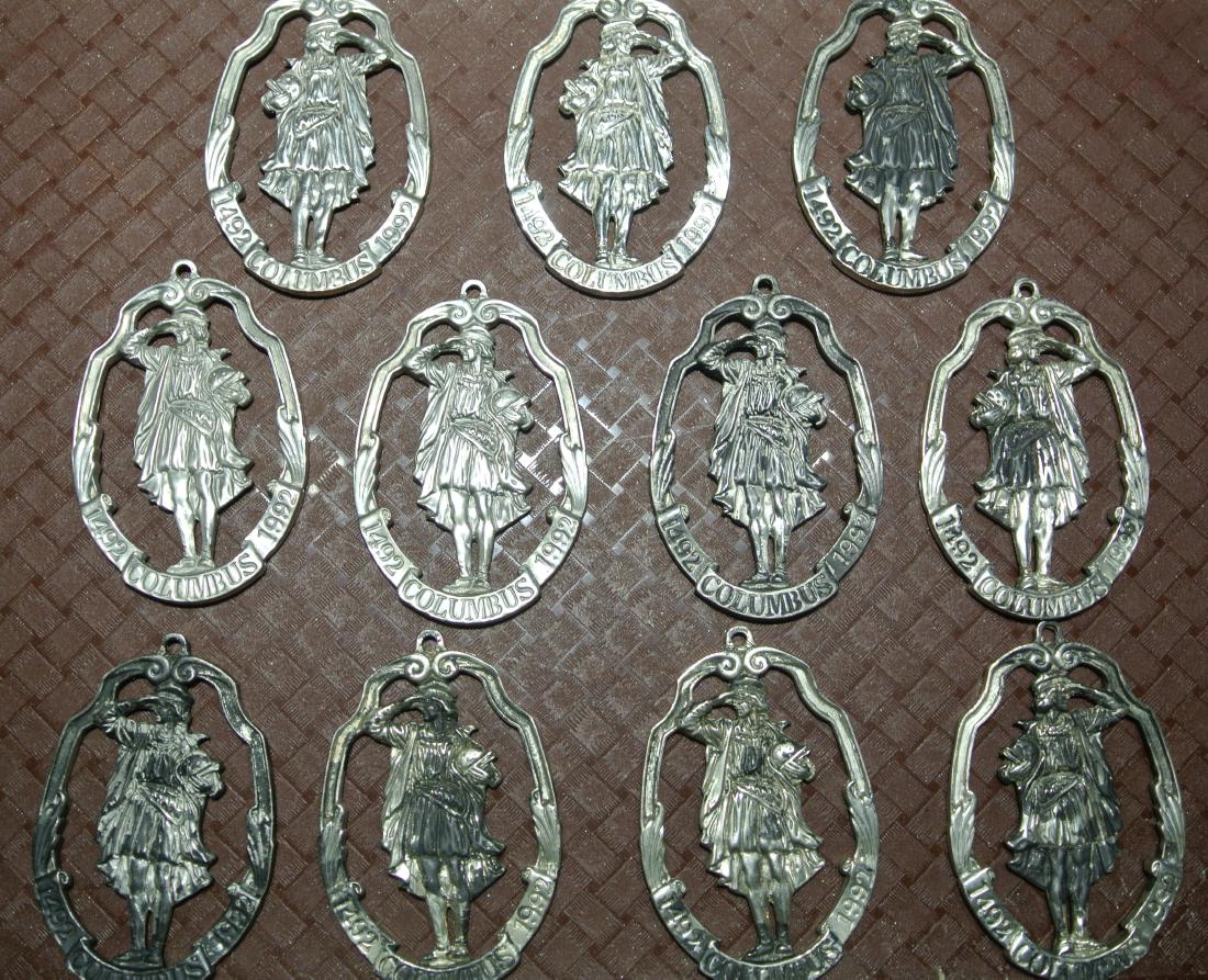 (Lot of 11) Silverplate Christoper Columbus Ornaments (1 of 2)