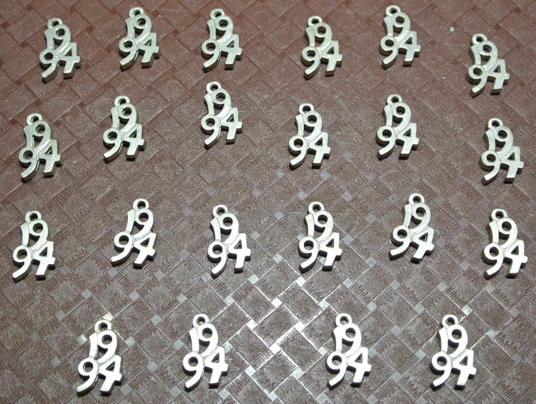 (Lot of 22) Pewter 1994 Number Ornaments: (Lot of 22) Pewter 1994 Number Ornaments ~ New Old Stock From Reed & Barton Factory ~ In Various States Of Finish