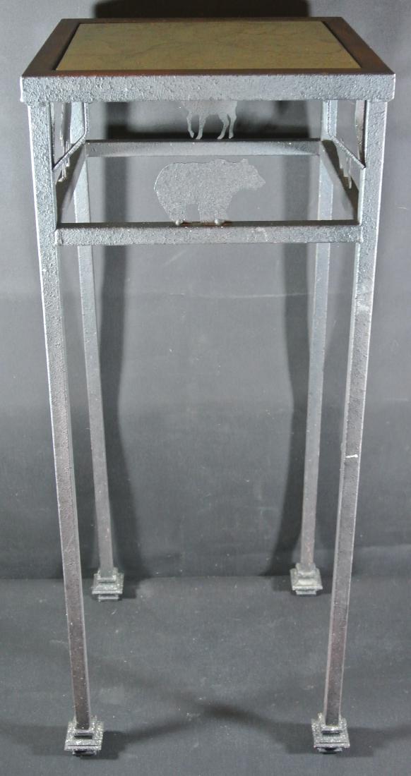 Wrought Iron Stand w/ Wild Life Metal Cutouts (1 of 6)
