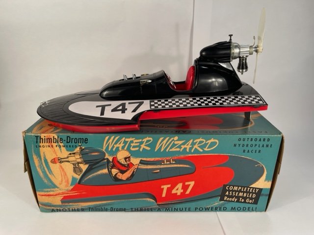 Cox Water Wizard Thimble Drone T47 Hydroplane Racer .049 Engine NOS (1 of 19)