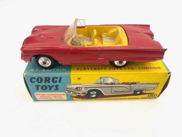 CORGI #215S Red Ford Thunderbird Convertible with Box (1 of 13)