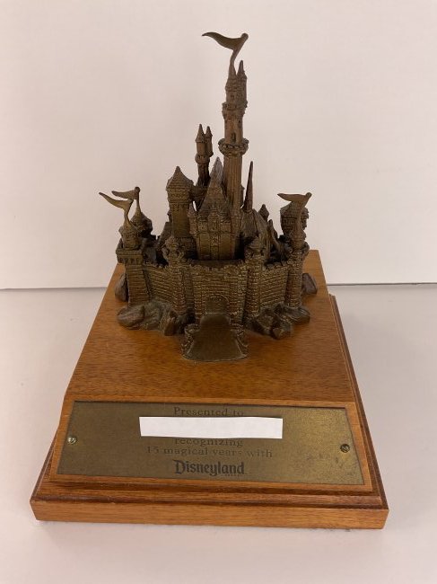 15 Year Disneyland Service Award Disney Castle on Wooden Base (1 of 7)