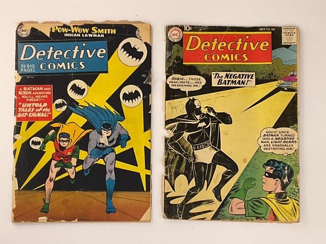 DETECTIVE COMICS 164 Bat Signal and 284 Negative Batman: Please note: I am setting grades on the comics based on the Overstreet Price Guide Grading Standards but are based on my opinions so please see all the pictures and ask any questions if you need clari