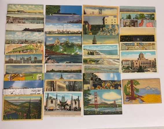 (39) Antique & Vintage California POSTCARD Lot - One Wooden (24) UNUSED (15) USED (1 of 9)