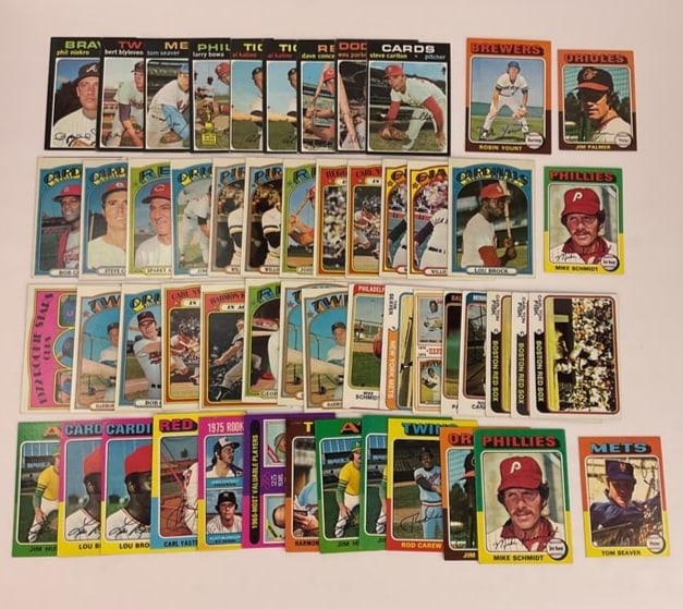 (53) Topps Basevall 1970 - 1972 - 1974 -1975 Lot SCHMIDT YOUNT BENCH YAZ REGGIE (1 of 13)
