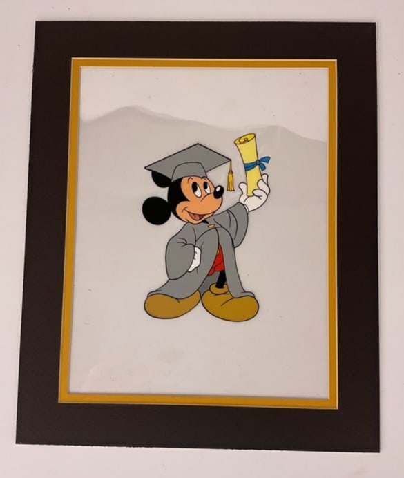 MICKEY MOUSE Animation Cel GRADUATION - GREAT Gift for Disney Fan or College Grad (1 of 7)