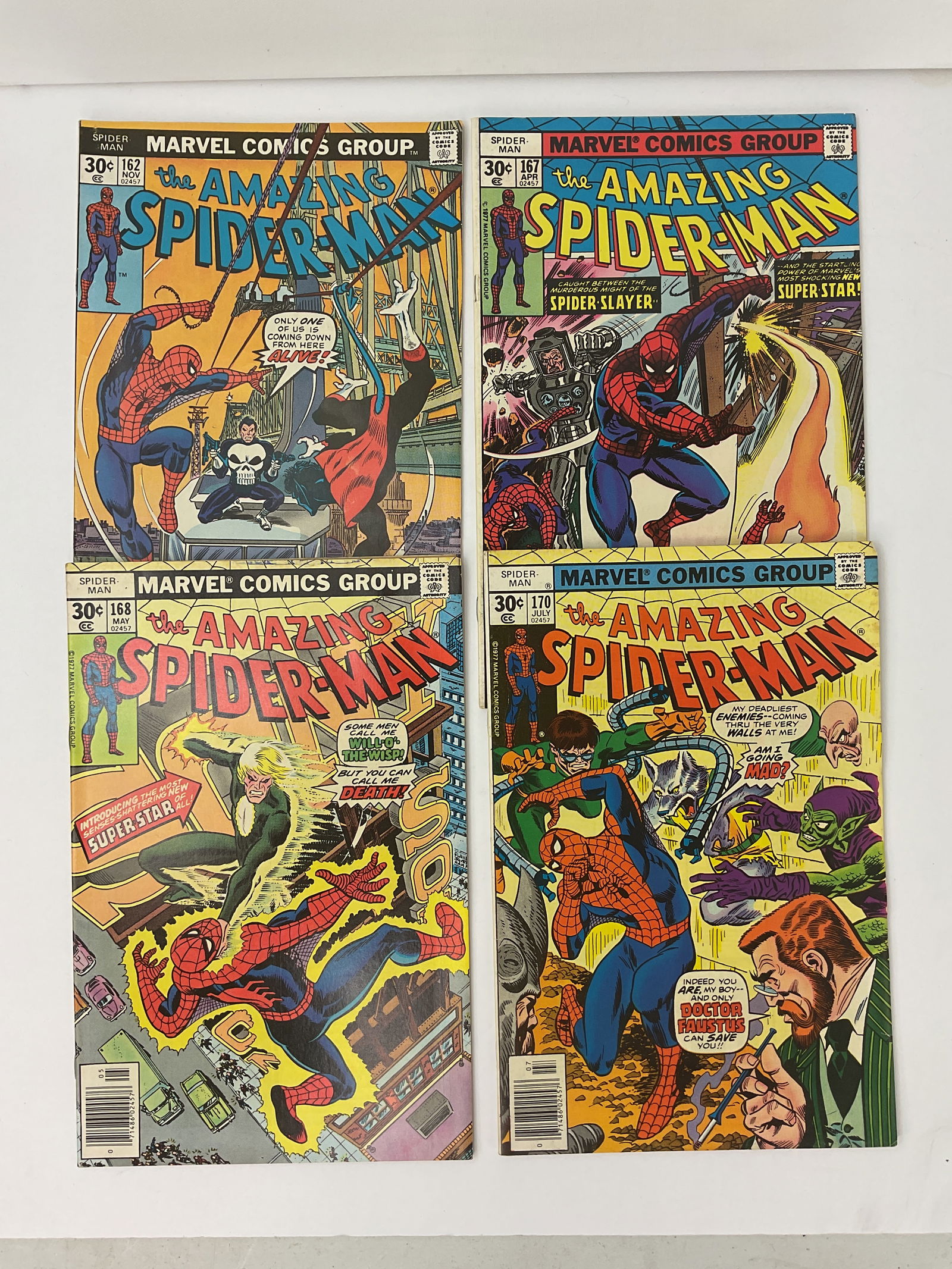MARVEL the AMAZING SPIDERMAN # 162 1st JIGSAW 167 1st Will-O-Wisp 168 & 170 (1 of 17)