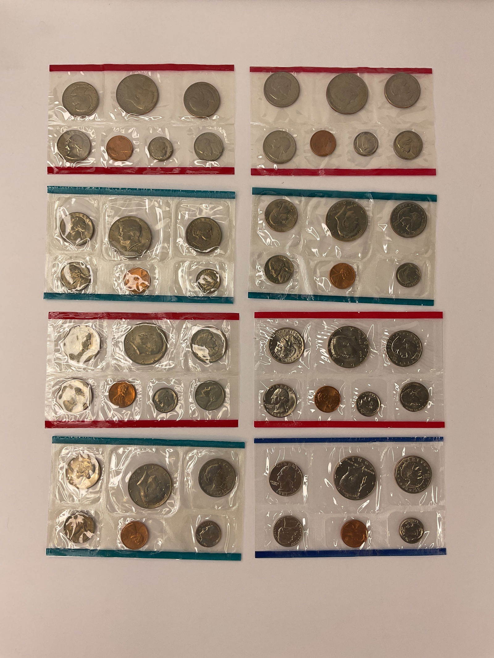 (8) US MINT Uncirculated Coin Sets 1980-1981 - (3) 1980 and (5) 1981 (1 of 5)