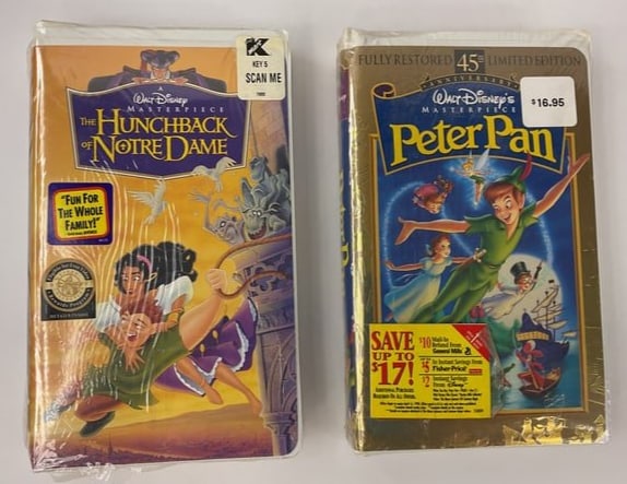 (2) SEALED DISNEY VHS The Hunchback of Notre Dame and Peter Pan (1 of 16)