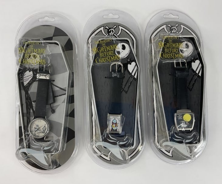 (3) Vintage DISNEY Nightmare Before Christmas Watches JACK SALLY Lock Stock Barrel in coffins (1 of 11)
