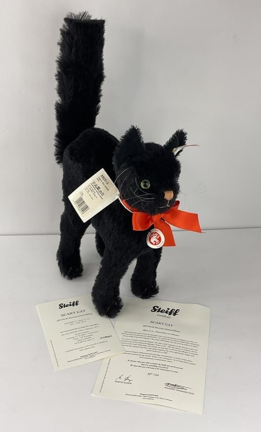 STEIFF 682513 Black Scary Cat - 1 of only 1,500 made 17" Tall (1 of 12)