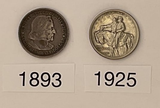 1893 Columbian Exposition 1925 Stone Mountain Memorial Commemorative Half Dollars (1 of 9)