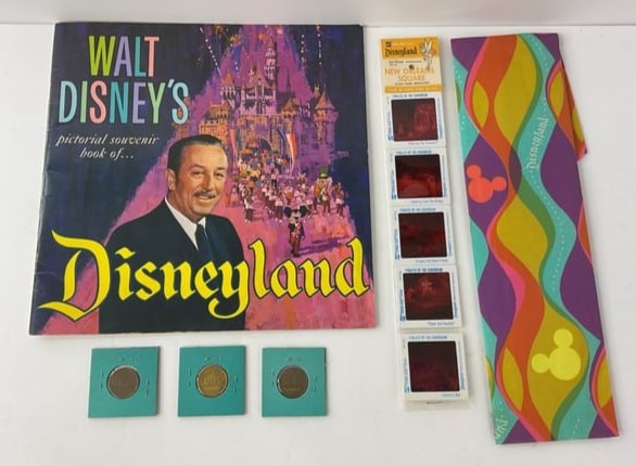 (3) Vintage DISNEYLAND Locker Tokens PANA-VUE Set 3 New Orleans Square Walt Disney Pictorial Book (1 of 12)