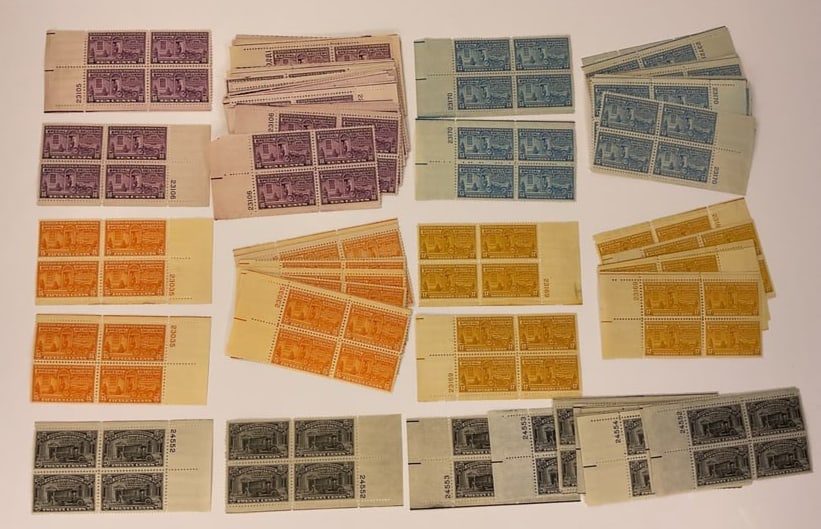 (91) PLATE BLOCK Special Delivery Stamp LOT (1 of 13)