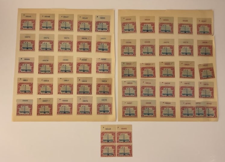 1928 C11 Airmail BEACON LIGHT Block and (51) Single Stamps (1 of 7)