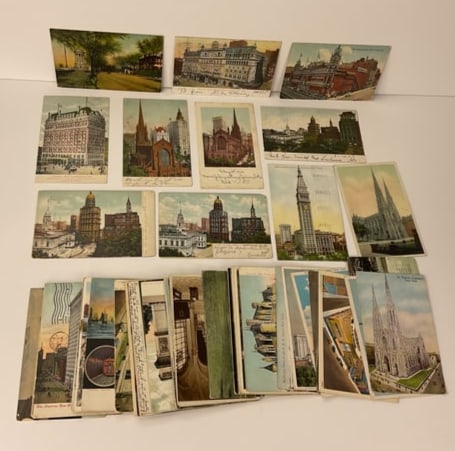 (73) Antique and Vintage NEW YORK postcards Used and Unused (1 of 9)