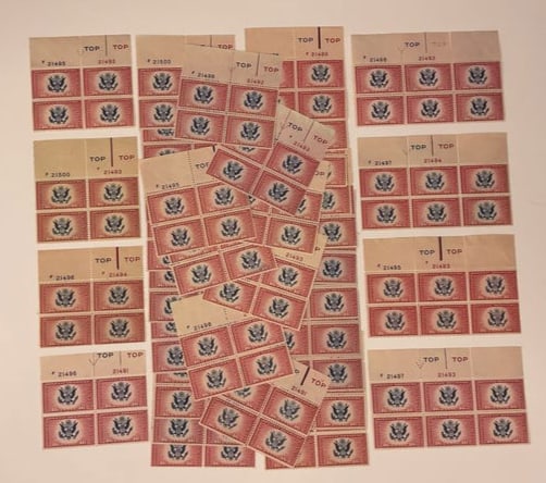 LOT of (36) 16c #CE2 US AIRMAIL Blocks (4) and (6) Stamp Blocks (1 of 9)