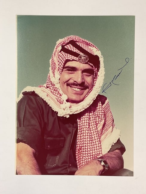 His Majesty King HUSSEIN 1 Autographed Color Photo with Envelope and Card (1 of 4)