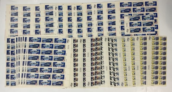 US Space Stamps 10c Apollo Soyuz SKYLAB Pioneer MARINER 10 Huge LOT of FULL SHEETS (1 of 8)