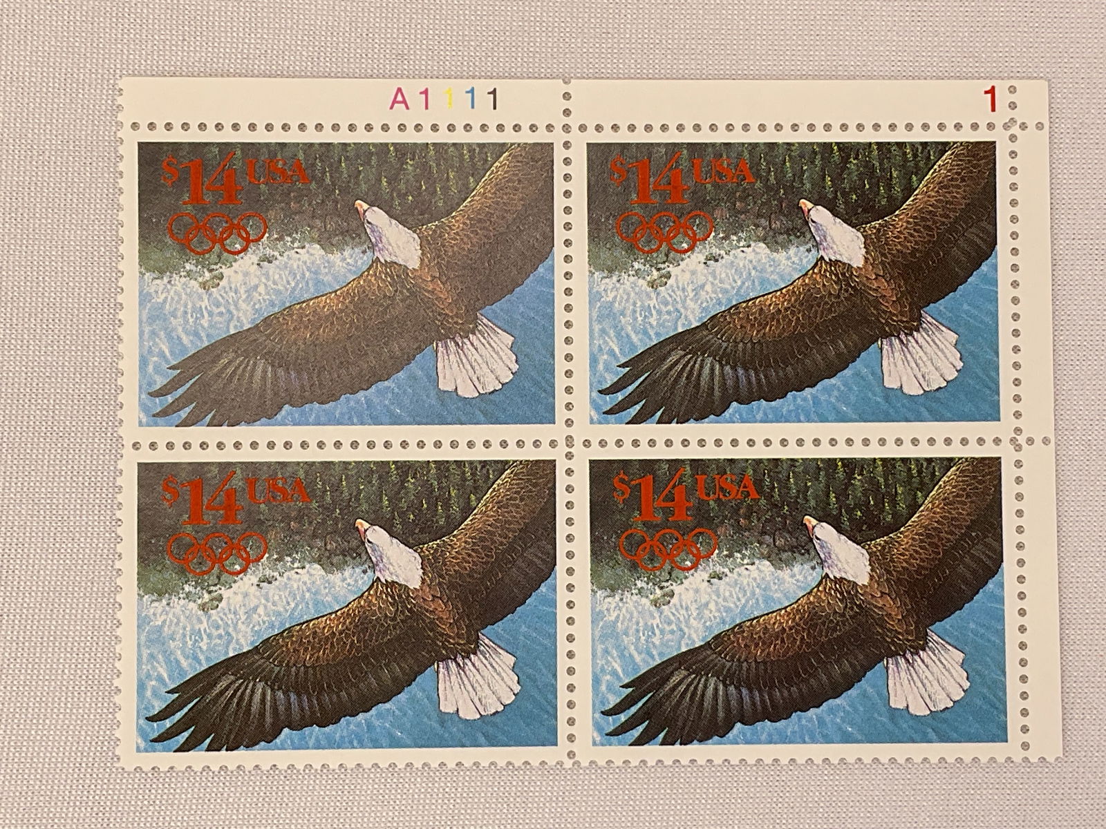 US $14 4-Block Olympic Stamps (1 of 2)