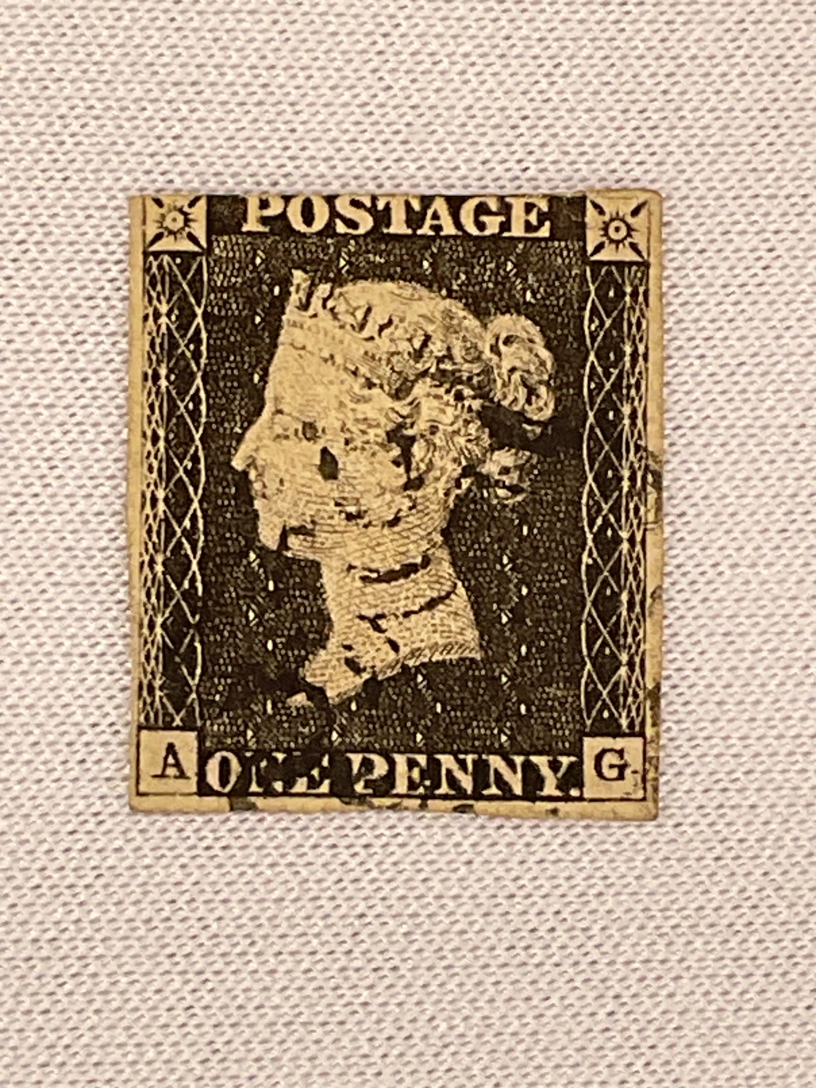 PENNY BLACK A-G Great Britain "Worlds First Postage Stamp" (1 of 2)