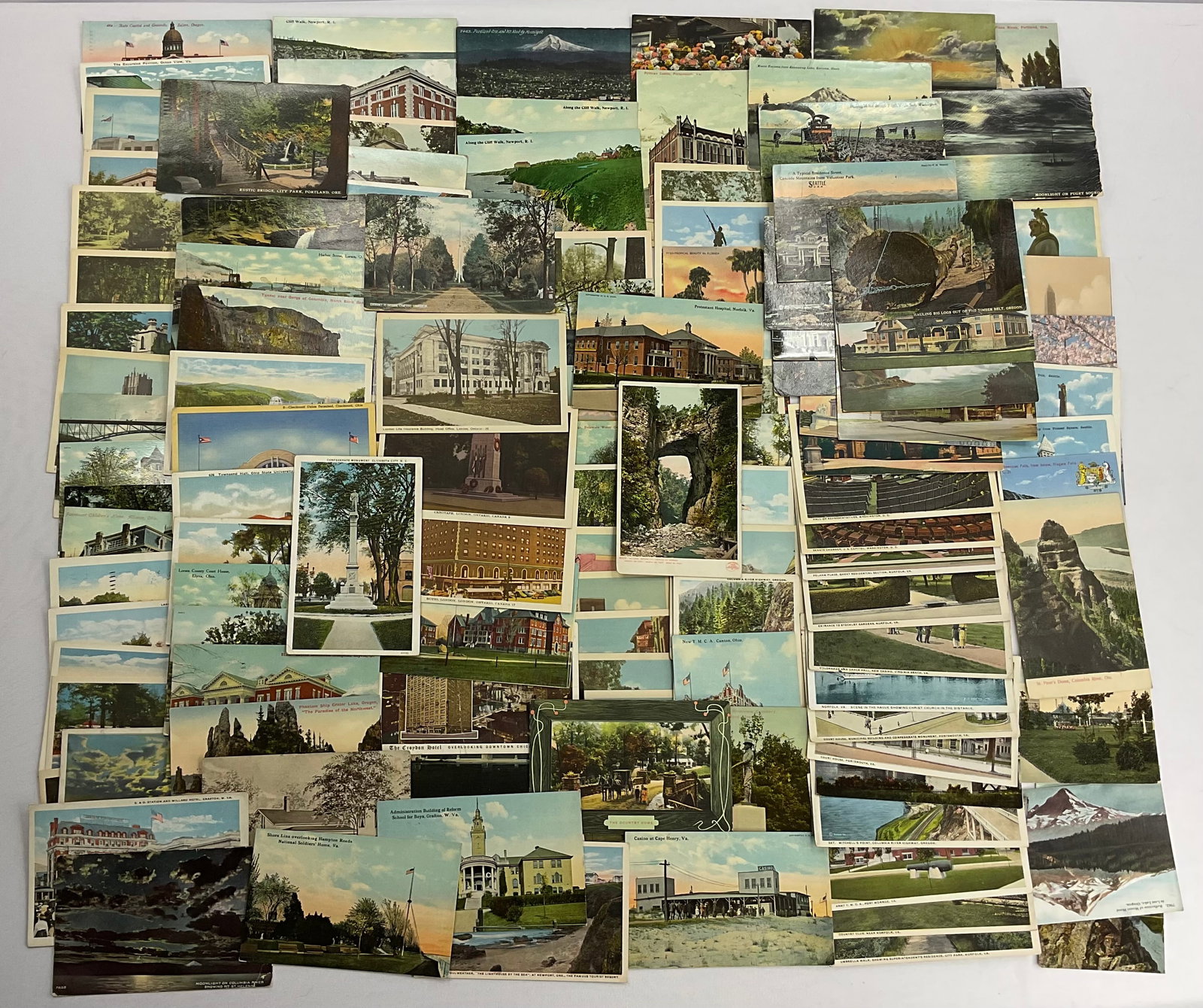 (135) Antique and Vintage BUILDINGS SCENIC POSTCARDS: (135) Antique and Vintage BUILDINGS SCENIC POSTCARDS
