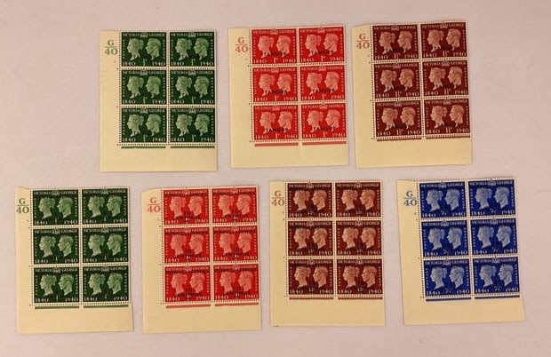 (7) GREAT BRITAIN Morocco Agencies Tangier 1940 6-Blocks: (7) GREAT BRITAIN Morocco Agencies Tangier 1940 6-Blocks