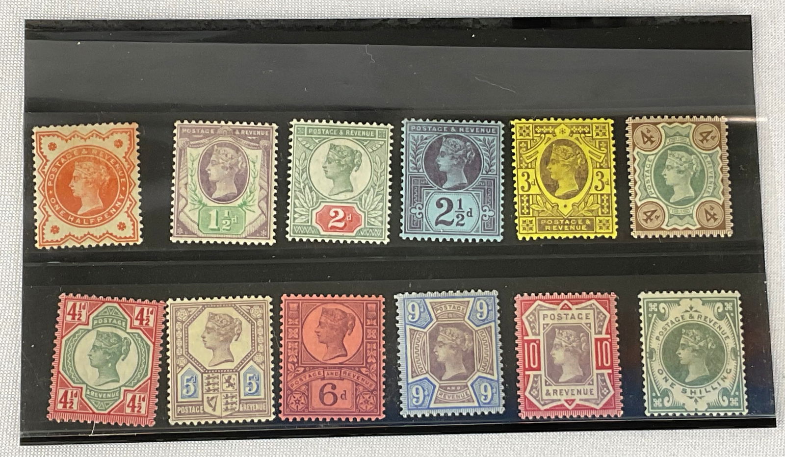 (10) GREAT BRITAIN Queen Victoria 1887 UNUSED Stamps MINT SCOTT 111-122 (1 of 10)
