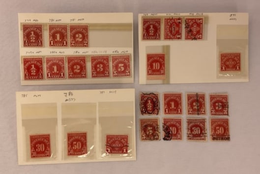 US POSTAGE DUE (24) Stamp Collection J Series (1 of 15)