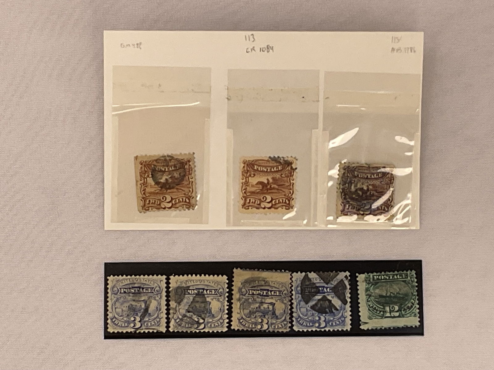 US Scott #113 114 117 1869 Special Issue Lot - USED (8) Total Stamps (1 of 7)