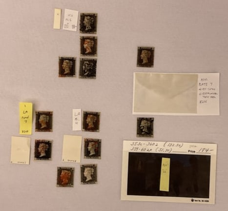 Group of (12) GREAT BRITAIN SCOTT #1 Stamps PENNY BLACK (1 of 11)