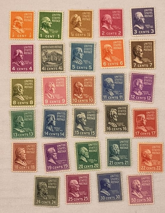 US Scott #803-831 (29) Stamp Set 1/2c-50c (1 of 2)