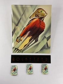 DISNEY The Rocketeer Wall Hanging Movie Advertisement (3) Buttons Poster Banner