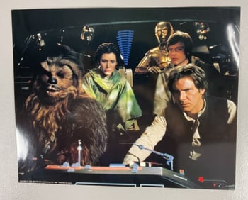 Return of the Jedi LEIA LUKE CHEWIE C3PO HAN Lobby Card/Poster 1983 - 16" by 20" Lucasfilm