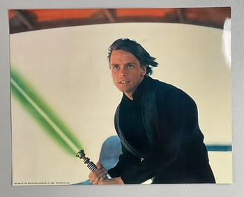 Return of the Jedi LUKE SKYWALKER with LIGHTSABER Lobby Card/Poster 1983 - 16" by 20" Lucasfilm