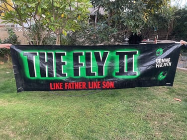 Huge THE FLY 2 Banner "Like Father, Like Son" OVER 9 FOOT LONG