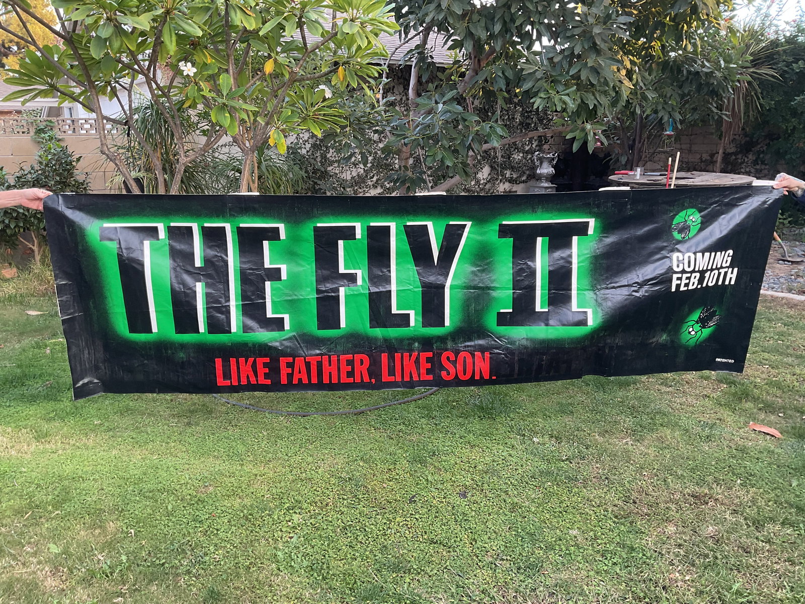 Huge THE FLY 2 Banner "Like Father, Like Son" OVER 9 FOOT LONG (1 of 6)