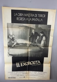 EL EXORCISTA The Exorcist 1974 One Sheet Poster Black & White ARGENTINIAN