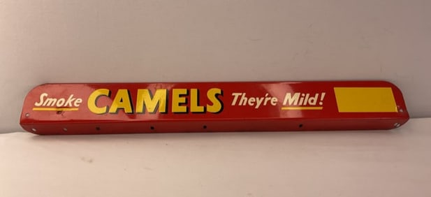 CAMEL Cigarettes Countertop Metal Advertising Piece Vintage 15.75" Long