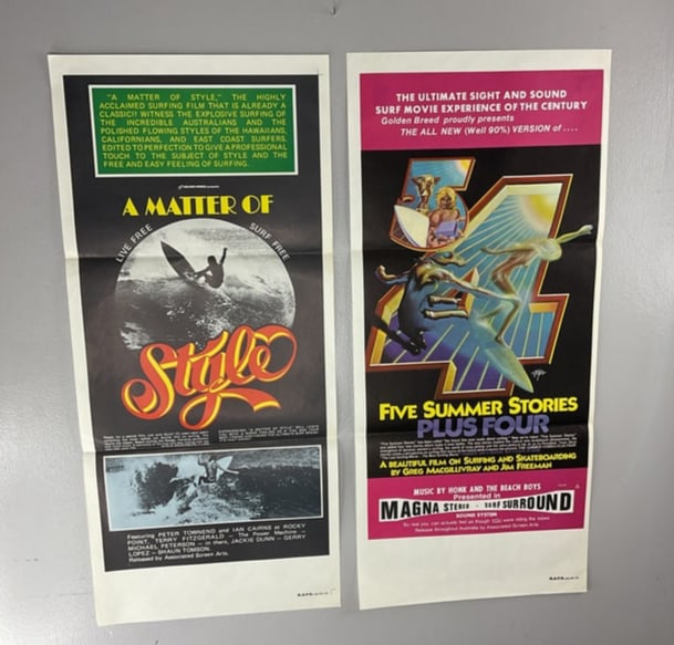 5 Summer Stories (1972) & A Matter of Style (1976) SURFING Movie Posters Rick Griffin Art (1 of 7)