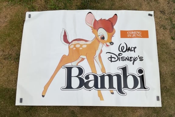 Disney BAMBI Movie Advertising Poster Very Large 43.5" by 60" 5 Feet (1 of 6)