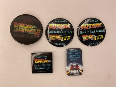 (5) BACK TO THE FUTURE I II III Pins with one 3D